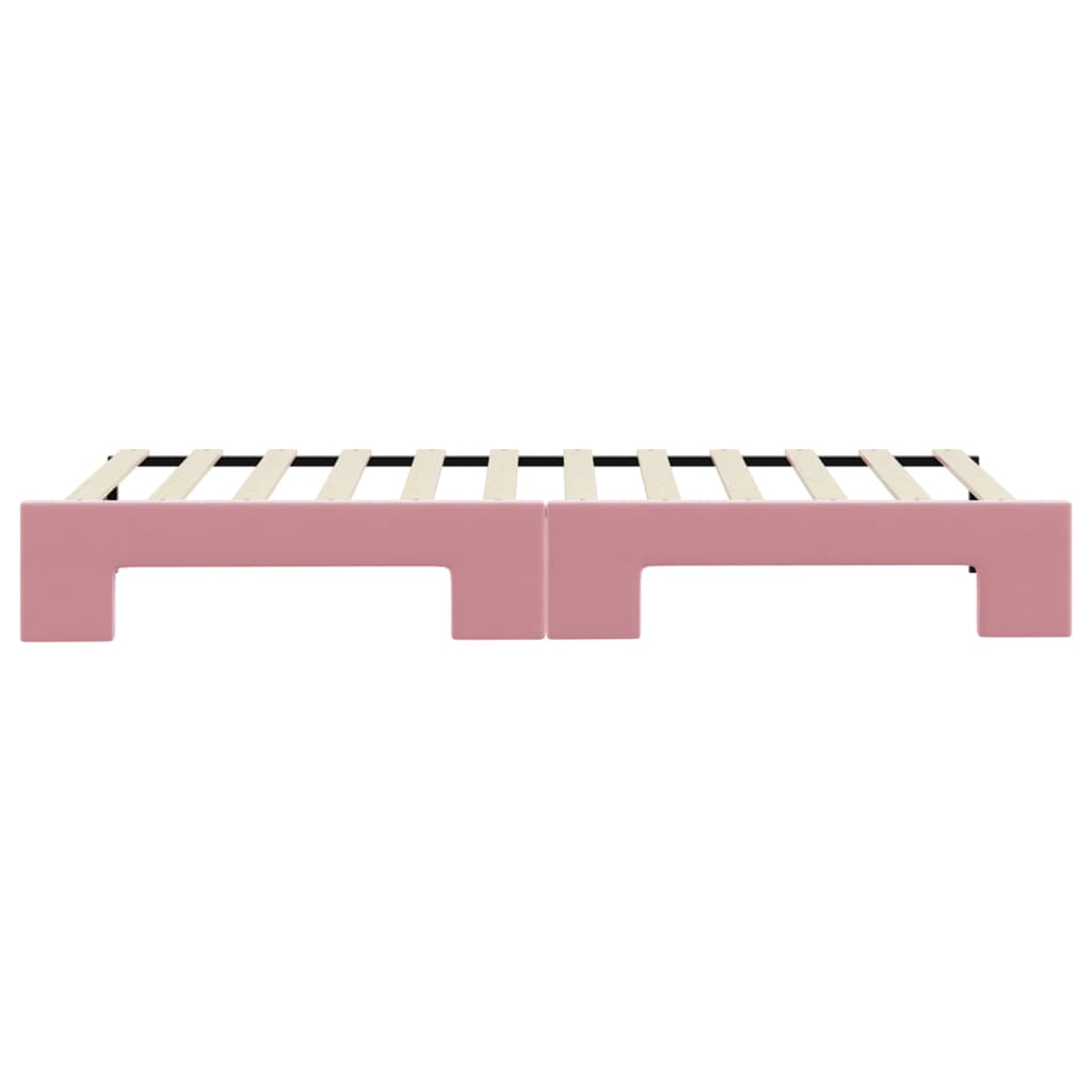 Tagesbett Ausziehbar Rosa 80x200 cm Samt