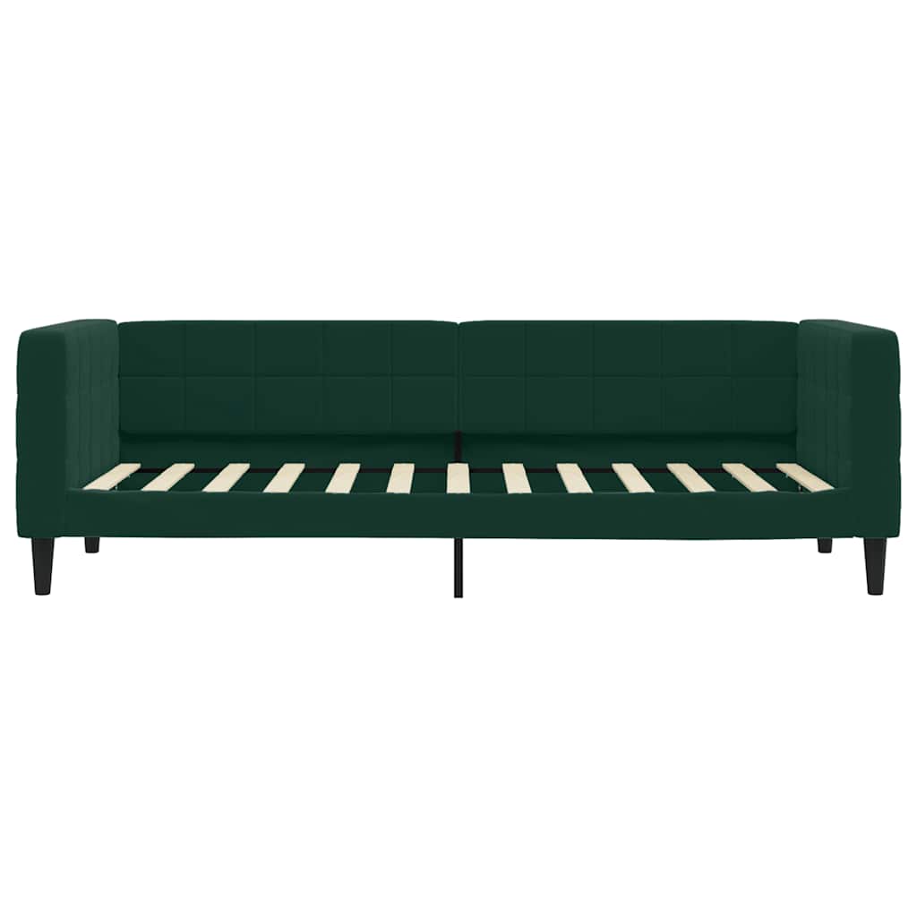 Tagesbett Ausziehbar mit Schubladen Dunkelgrün 80x200 cm Samt