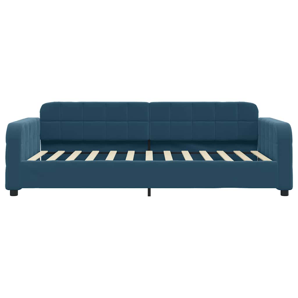 Tagesbett mit Matratze Blau 80x200 cm Samt
