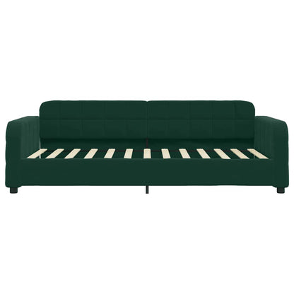 Tagesbett mit Matratze Dunkelgrün 80x200 cm Samt