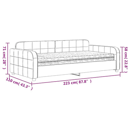 Tagesbett mit Matratze Dunkelgrün 100x200 cm Samt