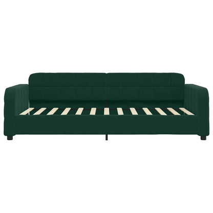 Tagesbett mit Matratze Dunkelgrün 100x200 cm Samt