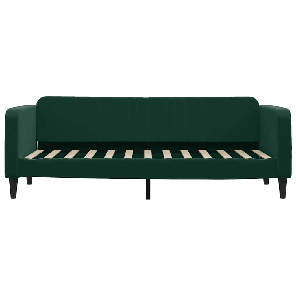 Tagesbett mit Matratze Dunkelgrün 80x200 cm Samt