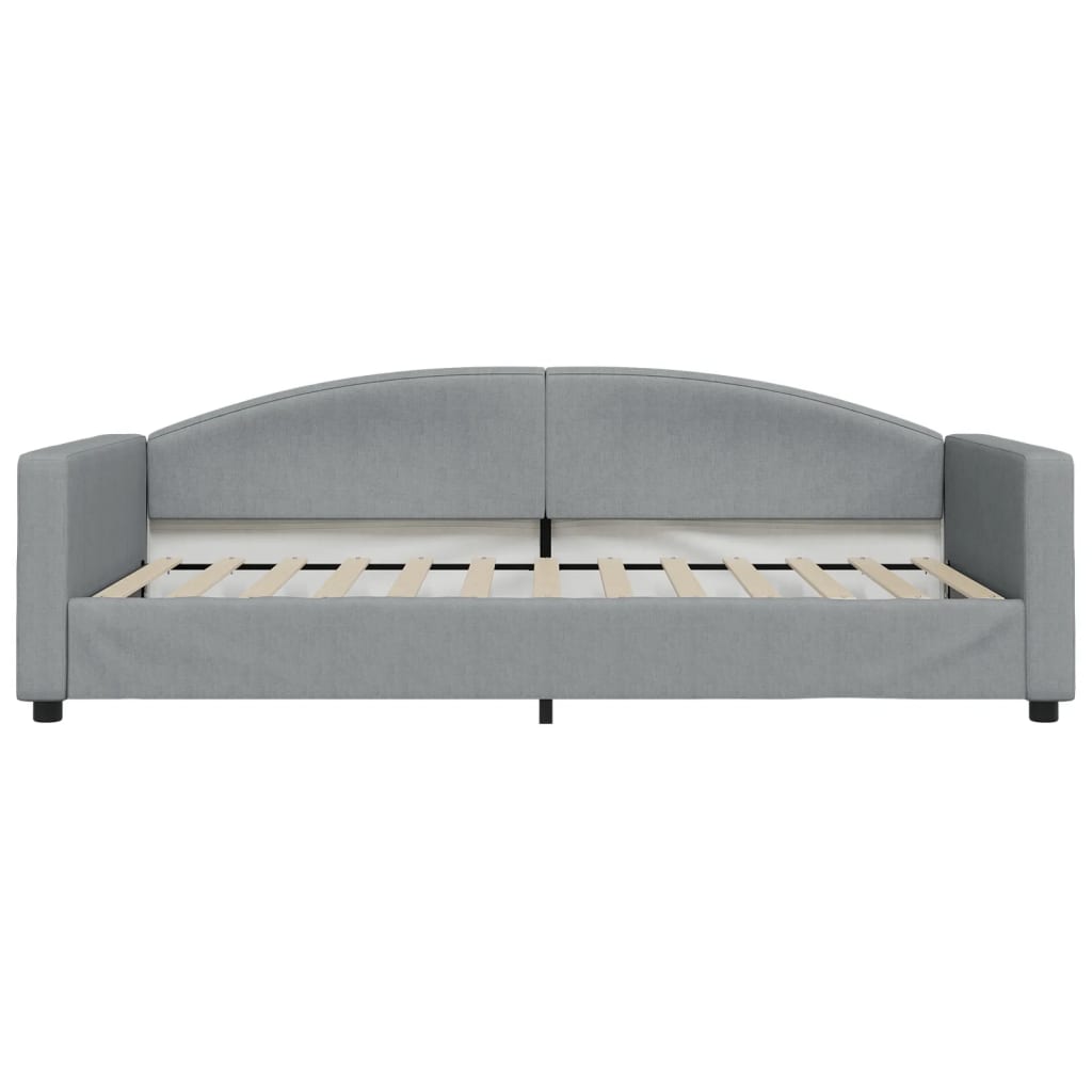 Lit de repos avec matelas en tissu gris clair 100x200 cm