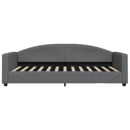 Tagesbett Ausziehbar mit Schubladen Dunkelgrau 100x200 cm Stoff