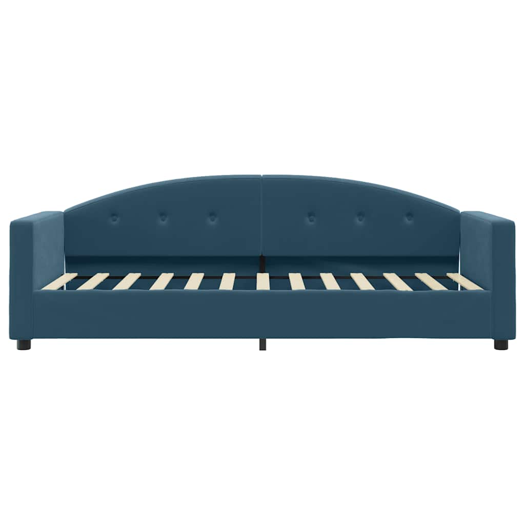 Tagesbett mit Matratze Blau 80x200 cm Samt