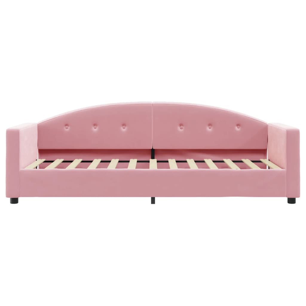 Tagesbett mit Matratze Rosa 80x200 cm Samt