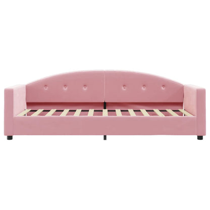 Tagesbett mit Matratze Rosa 80x200 cm Samt