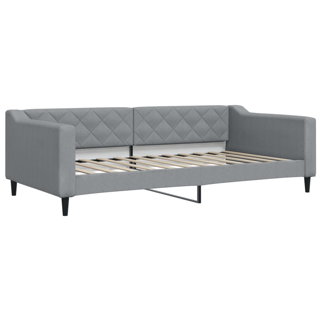 Lit de repos avec matelas en tissu gris clair 100x200 cm