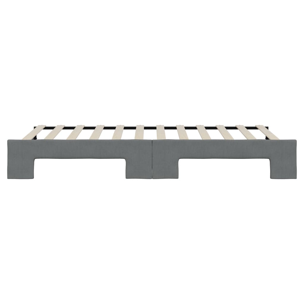 Tagesbett Ausziehbar Dunkelgrau 90x200 cm Stoff