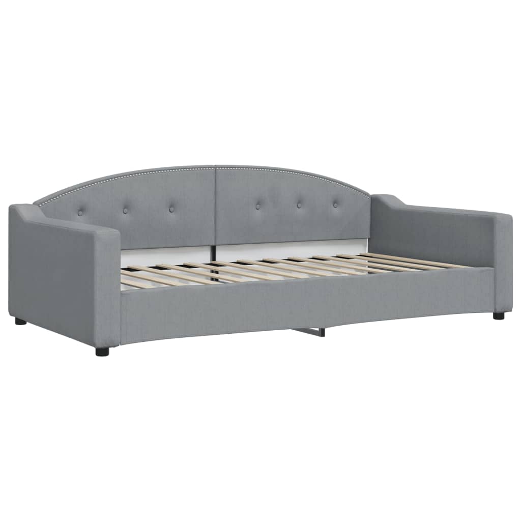 Lit de repos avec matelas en tissu gris clair 100x200 cm