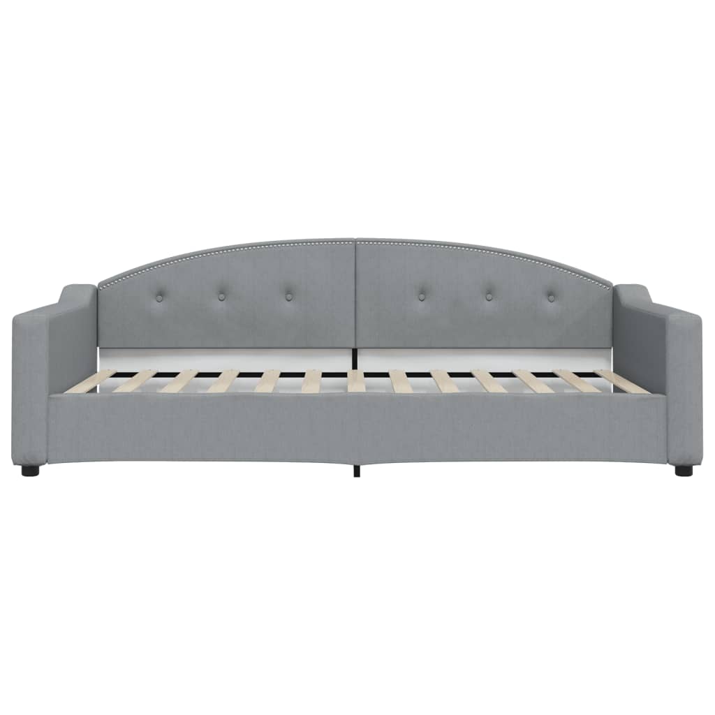 Lit de repos avec matelas en tissu gris clair 100x200 cm
