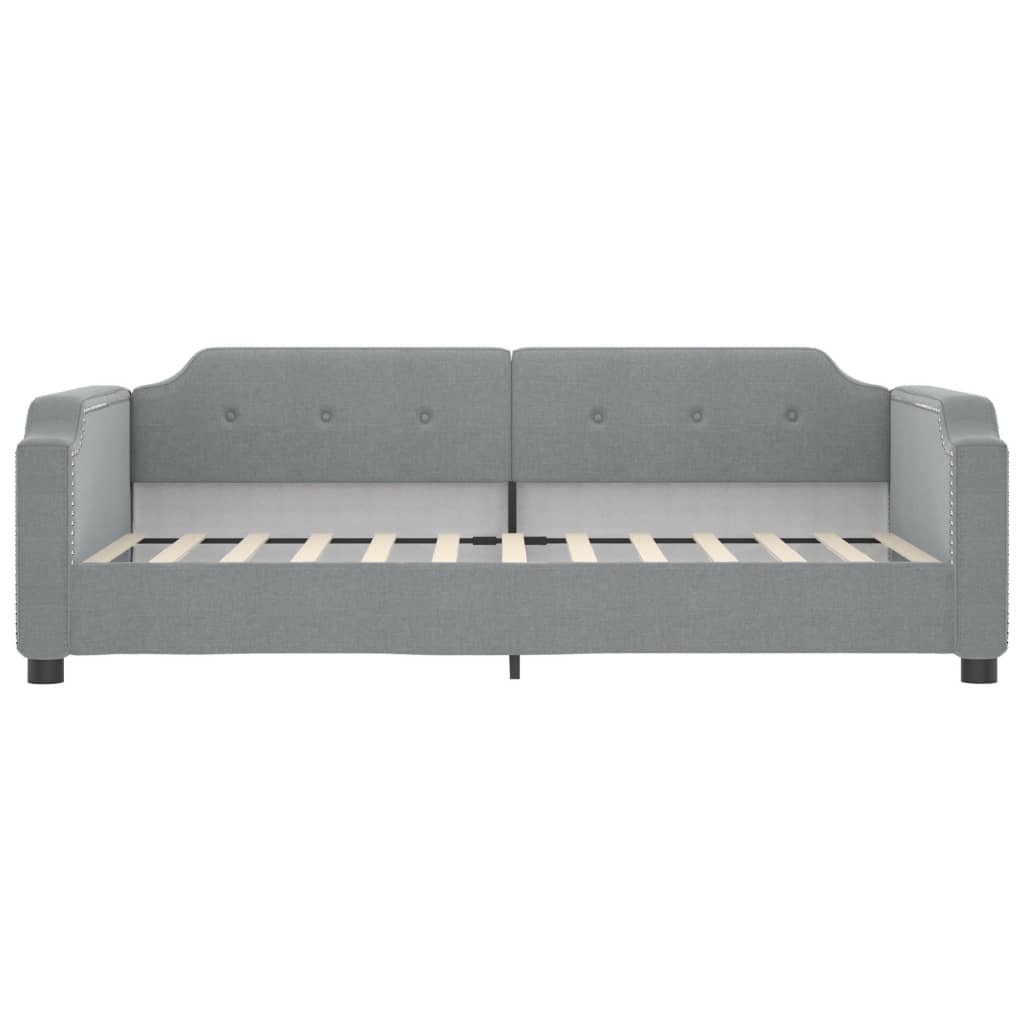 Lit de repos avec matelas en tissu gris clair 100x200 cm
