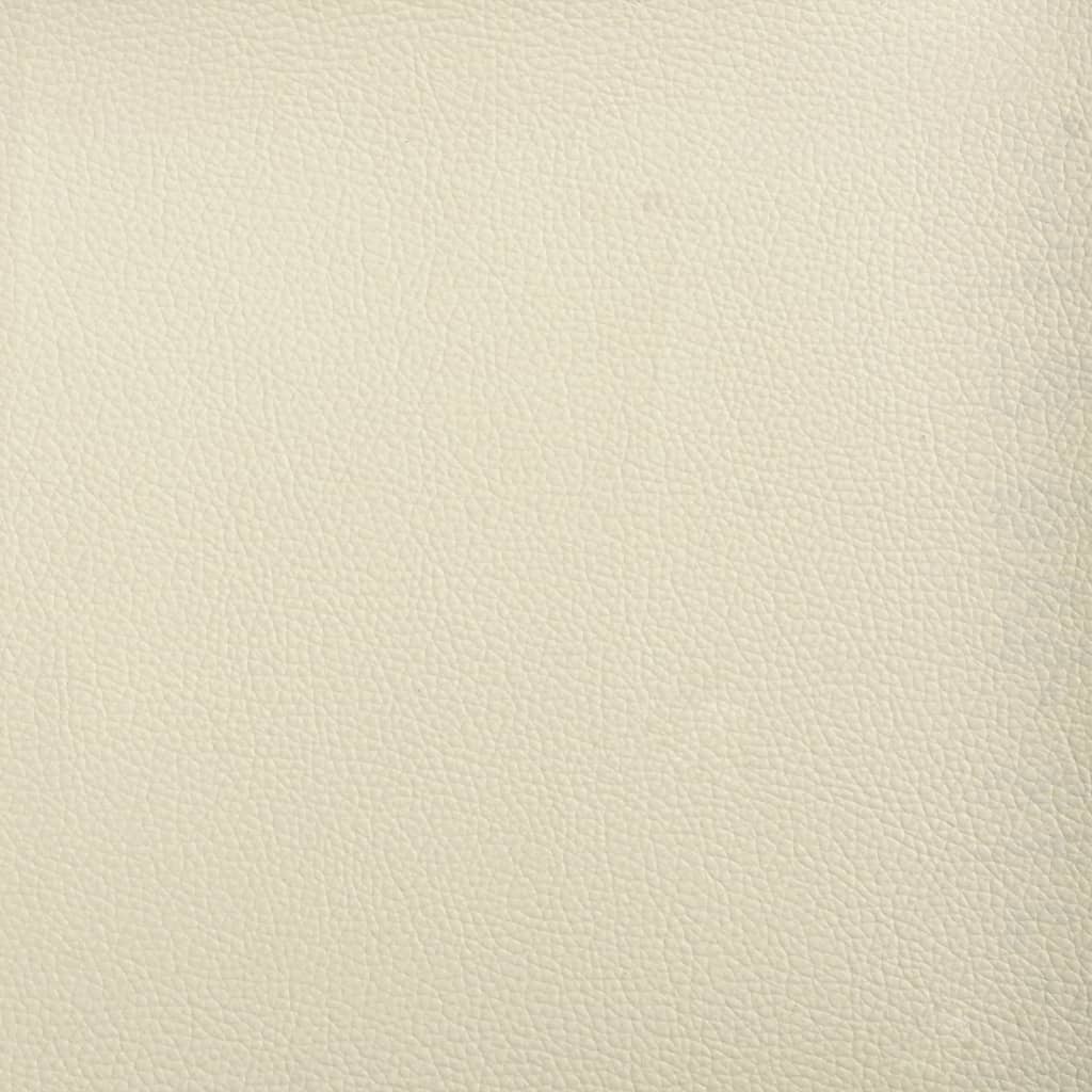 Tagesbett Ausziehbar Creme 90x200 cm Kunstleder