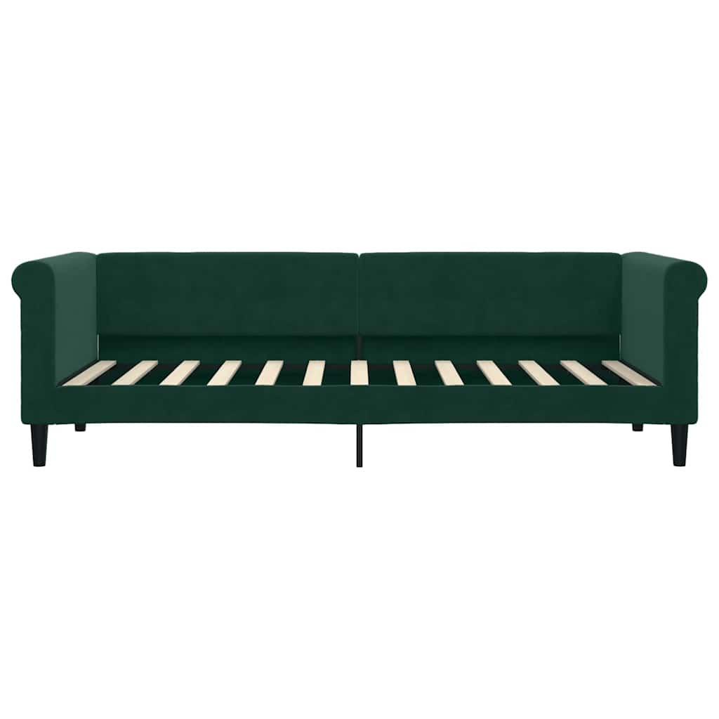 Tagesbett Ausziehbar mit Schubladen Dunkelgrün 80x200 cm Samt