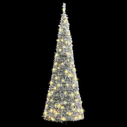 Pop-Up-Weihnachtsbaum Künstlich Beschneit 50 LEDs 120 cm