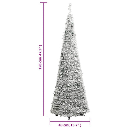 Pop-Up-Weihnachtsbaum Künstlich Beschneit 50 LEDs 120 cm