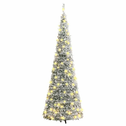 Pop-Up-Weihnachtsbaum Künstlich Beschneit 100 LEDs 150 cm