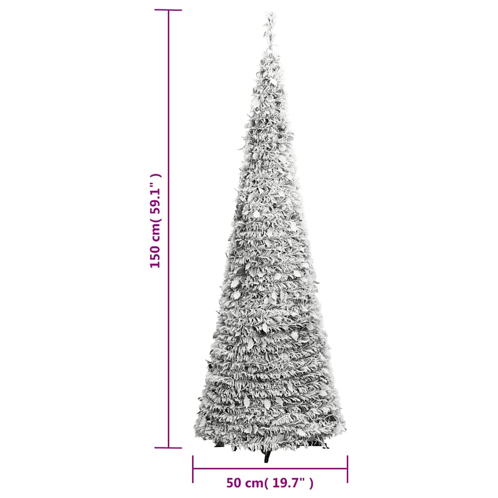 Pop-Up-Weihnachtsbaum Künstlich Beschneit 100 LEDs 150 cm