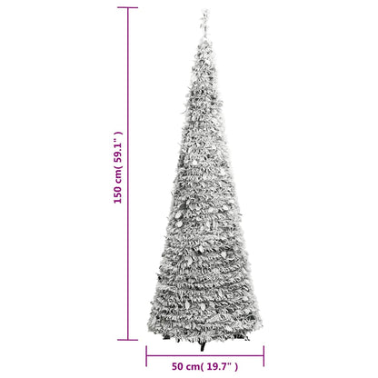 Pop-Up-Weihnachtsbaum Künstlich Beschneit 100 LEDs 150 cm