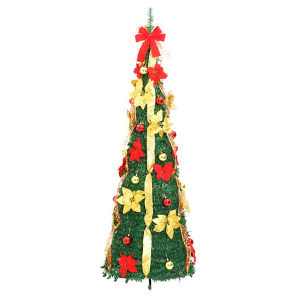 Pop-Up-Weihnachtsbaum Künstlich 200 LEDs Grün 210 cm
