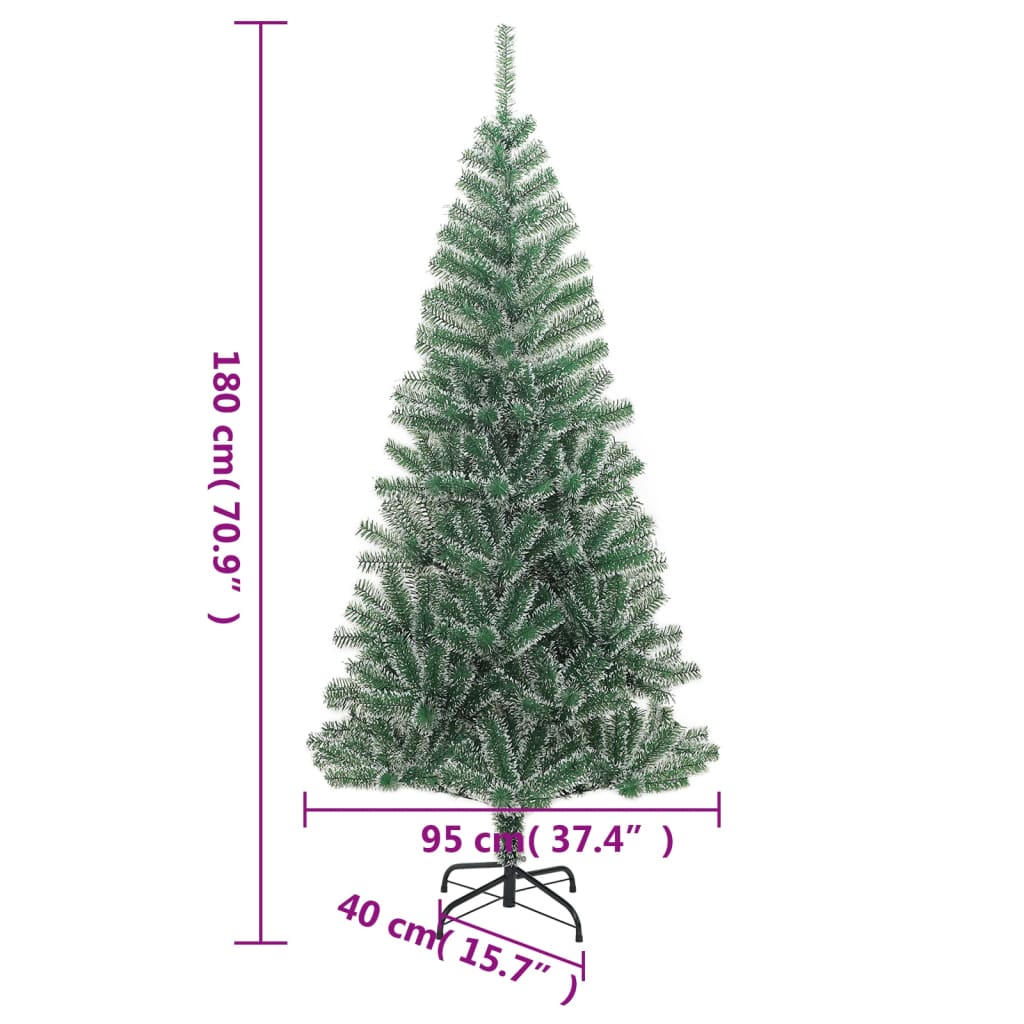 Künstlicher Weihnachtsbaum Beschneit Grün 180 cm