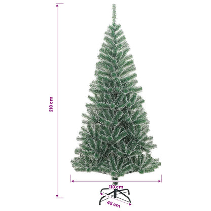 Künstlicher Weihnachtsbaum Beschneit Grün 210 cm