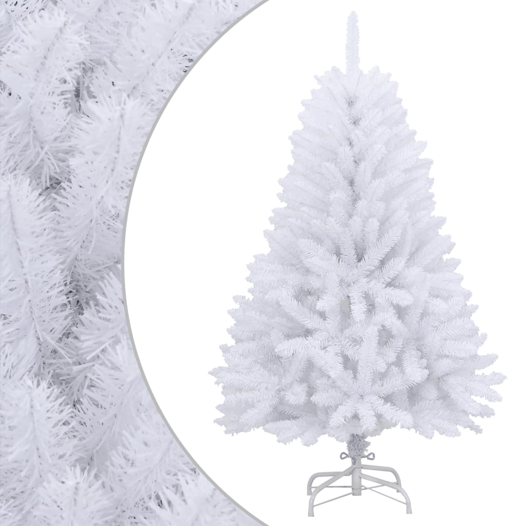 Künstlicher Weihnachtsbaum Klappbar mit Ständer Weiß 150 cm