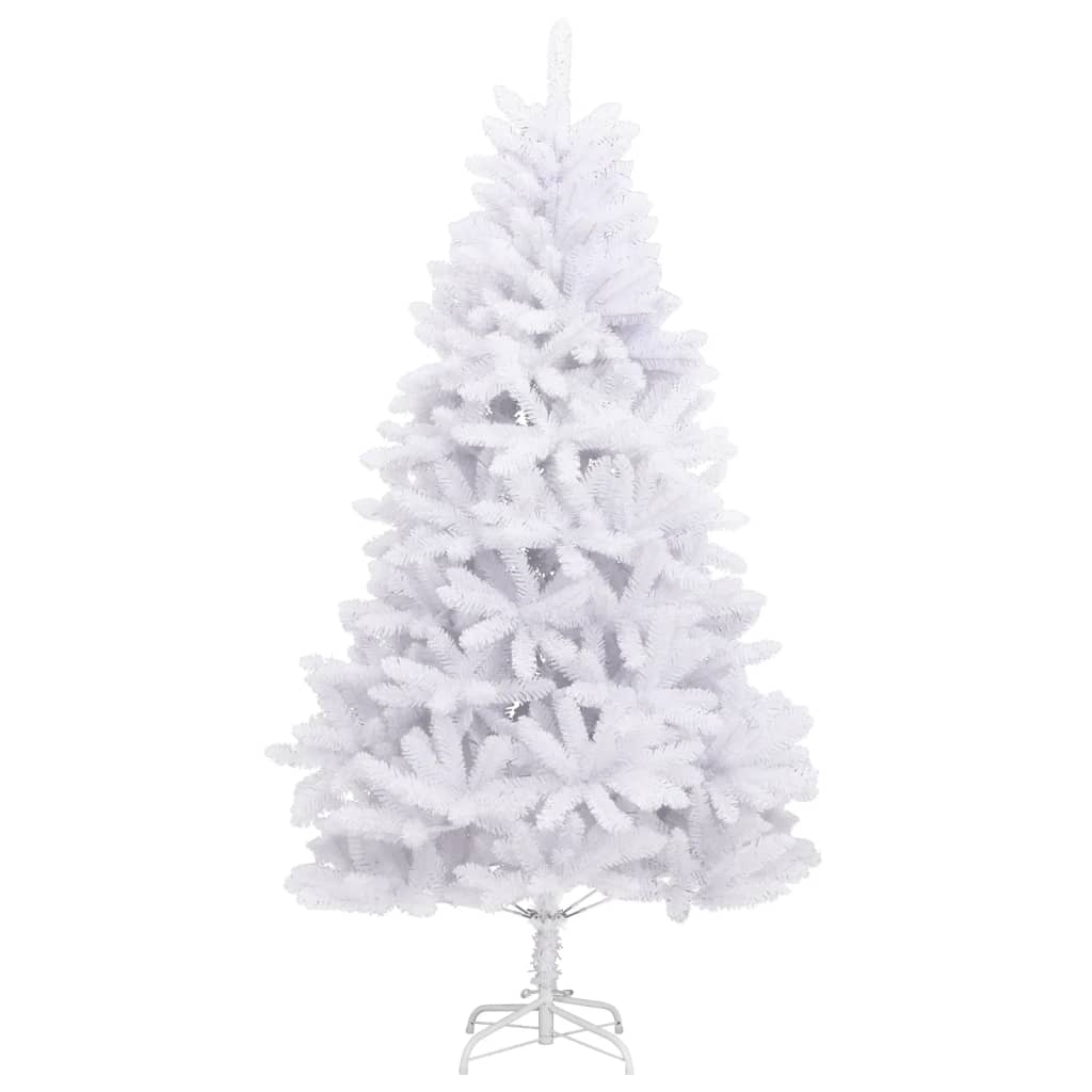Künstlicher Weihnachtsbaum Klappbar mit Ständer Weiß 210 cm