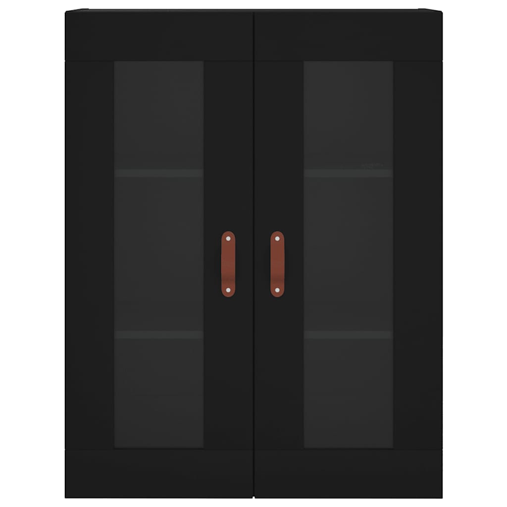 Wandschränke 2 Stk. Schwarz Holzwerkstoff