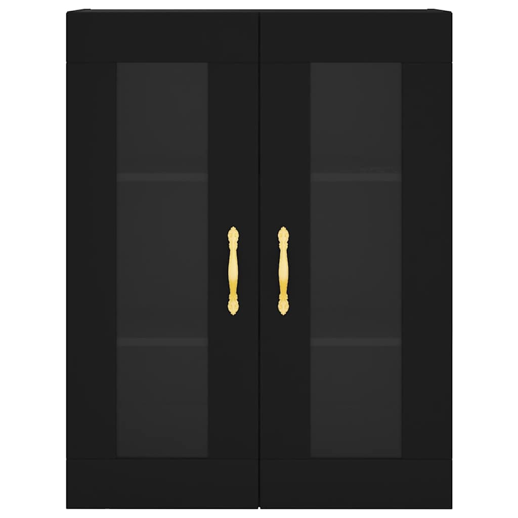 Wandschränke 2 Stk. Schwarz Holzwerkstoff
