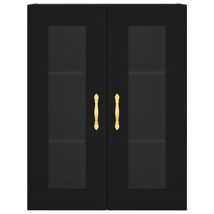 Wandschränke 2 Stk. Schwarz Holzwerkstoff