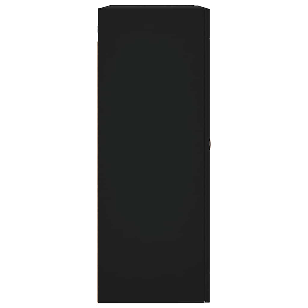 Wandschränke 2 Stk. Schwarz Holzwerkstoff