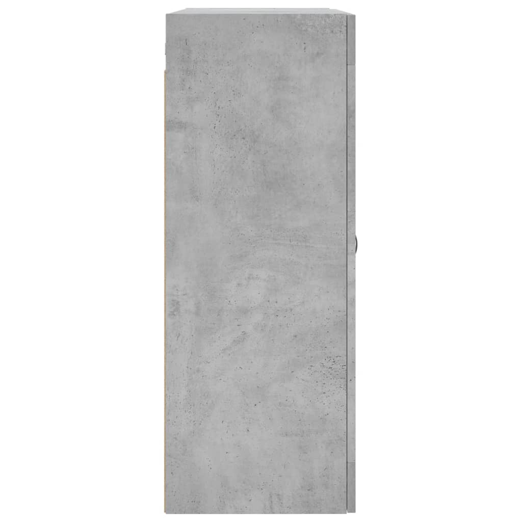 Wandschränke 2 Stk. Betongrau Holzwerkstoff