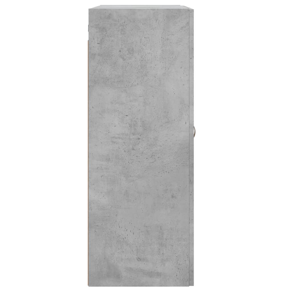 Wandschränke 2 Stk. Betongrau Holzwerkstoff