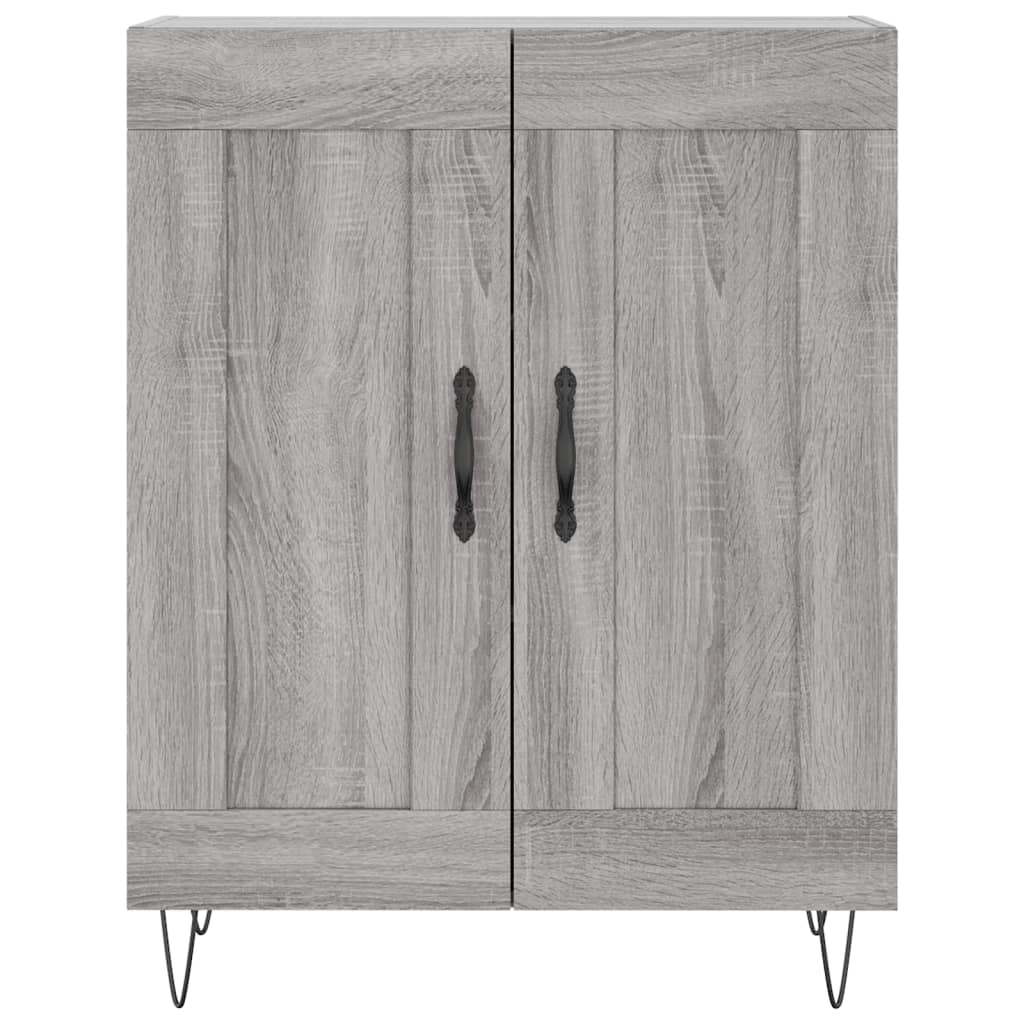 Highboard Grau Sonoma 69,5x34x180 cm Holzwerkstoff