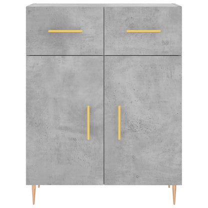Highboard Betongrau 69,5x34x180 cm Holzwerkstoff