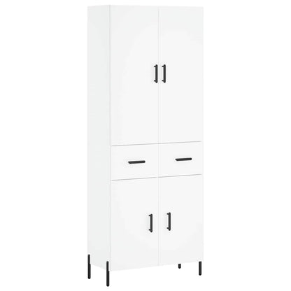 Highboard Weiß 69,5x34x180 cm Holzwerkstoff