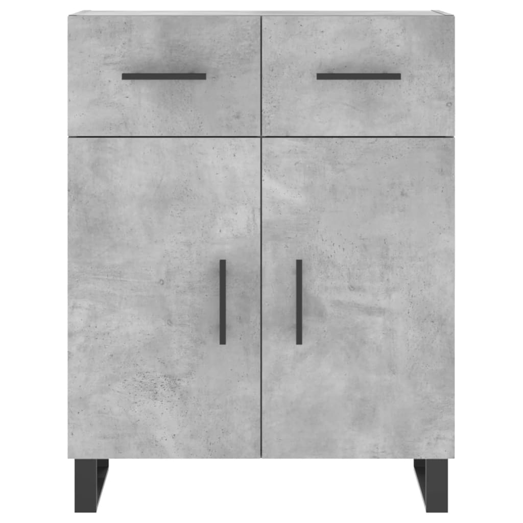 Highboard Betongrau 69,5x34x180 cm Holzwerkstoff