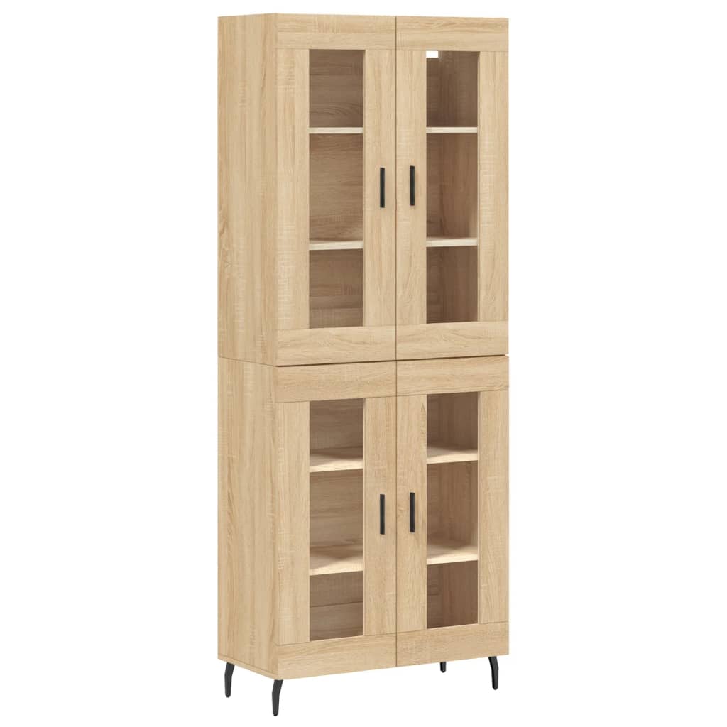 Highboard Sonoma-Eiche 69,5x34x180 cm Holzwerkstoff