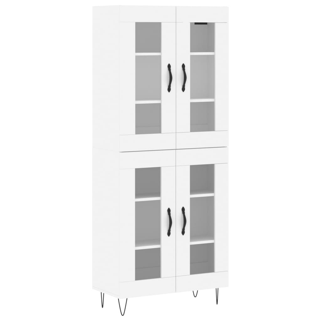 Highboard Weiß 69,5x34x180 cm Holzwerkstoff
