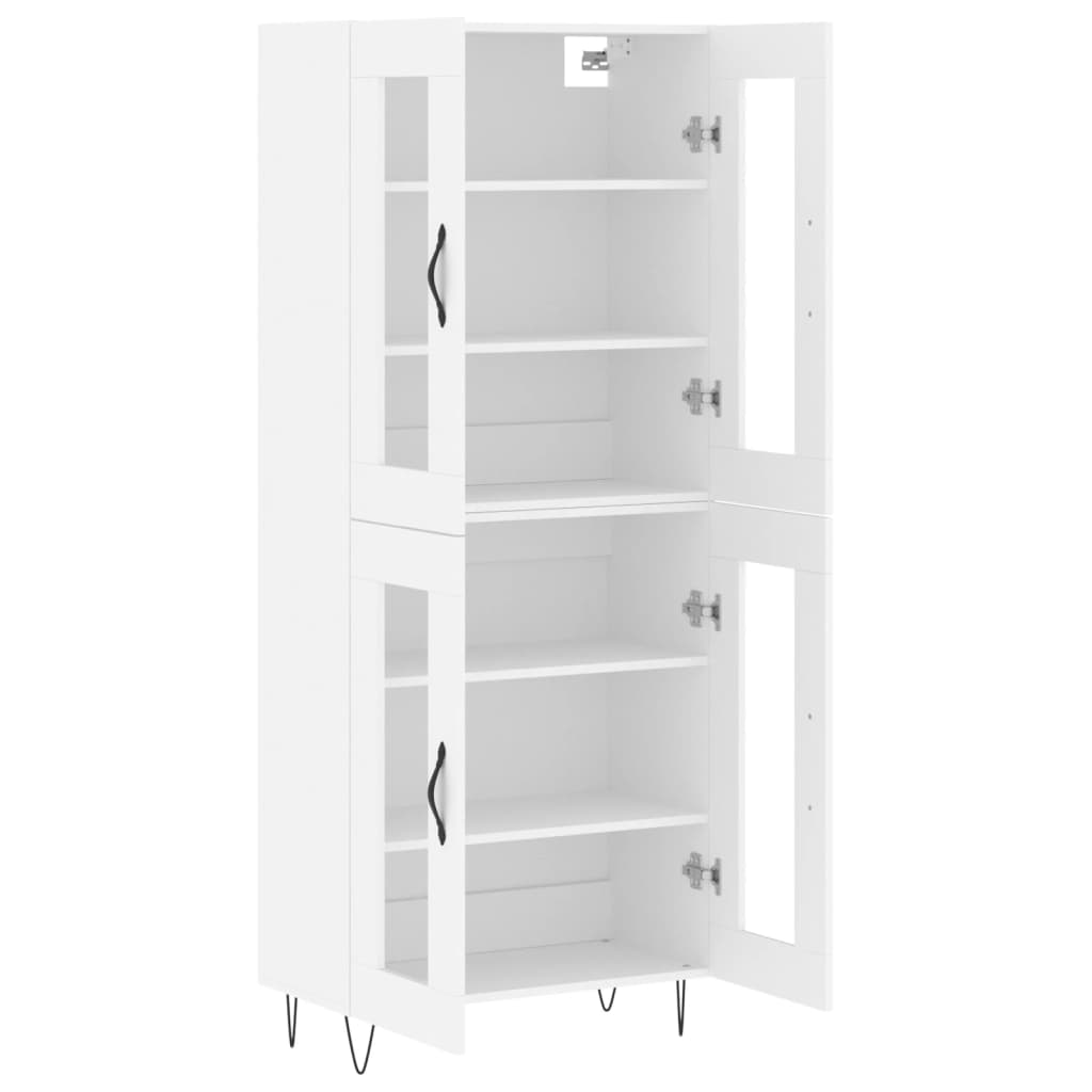 Highboard Weiß 69,5x34x180 cm Holzwerkstoff