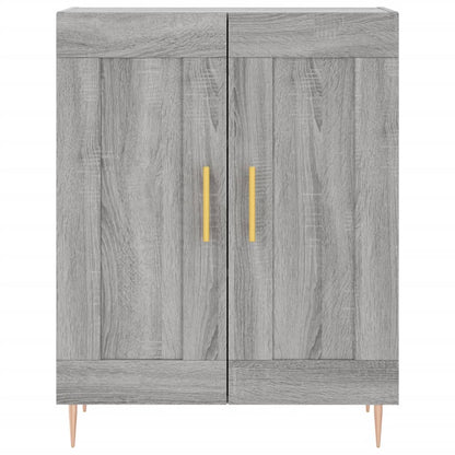 Highboard Grau Sonoma 69,5x34x180 cm Holzwerkstoff