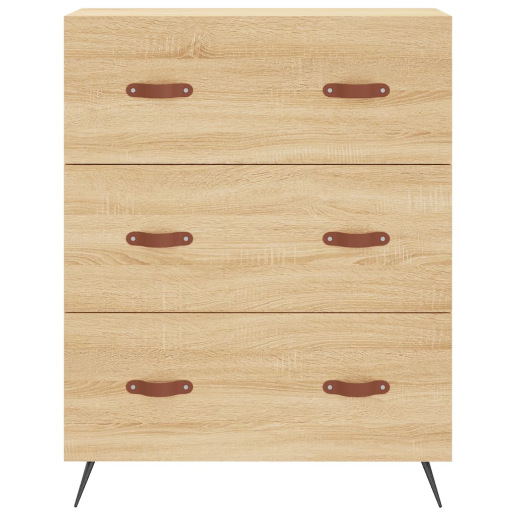 Highboard Sonoma-Eiche 69,5x34x180 cm Holzwerkstoff