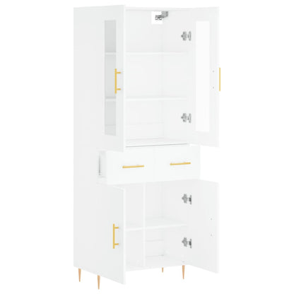 Highboard Weiß 69,5x34x180 cm Holzwerkstoff