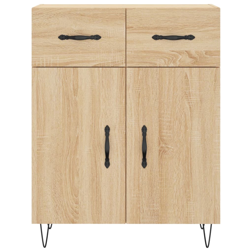 Highboard Sonoma-Eiche 69,5x34x180 cm Holzwerkstoff