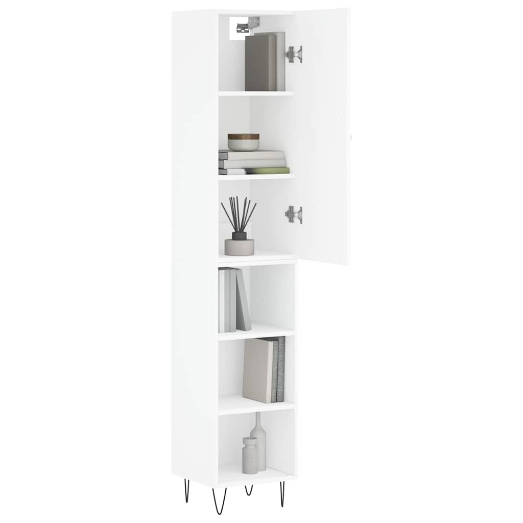 Highboard Weiß 34,5x34x180 cm Holzwerkstoff
