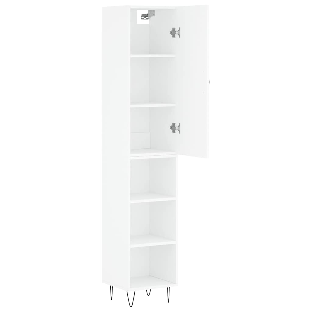 Highboard Weiß 34,5x34x180 cm Holzwerkstoff