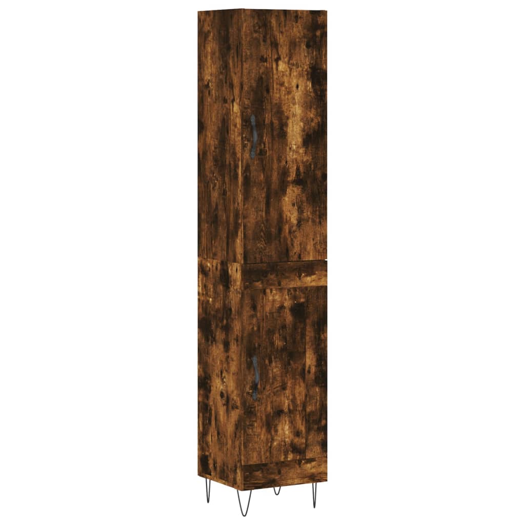 Highboard Räuchereiche 34,5x34x180 cm Holzwerkstoff