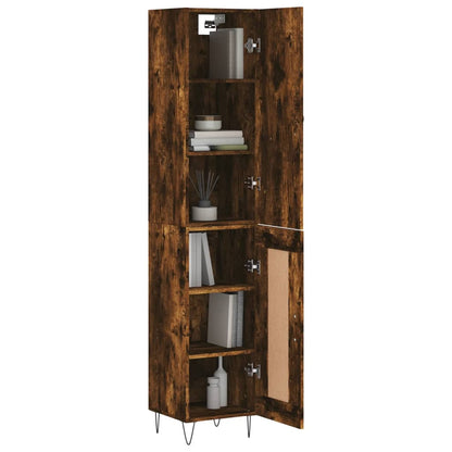 Highboard Räuchereiche 34,5x34x180 cm Holzwerkstoff